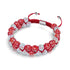 Canne en bonbon | Pourpre x Ivoire | Bracelet Verre Double Luciole